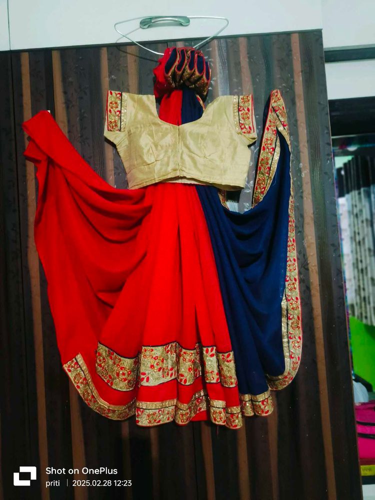Woman Nd Girl R+N Saree..