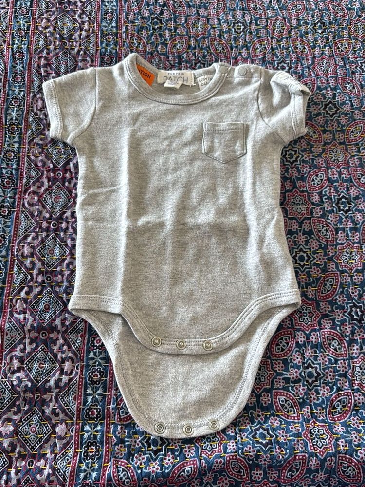 Cute Gray Baby Onesie