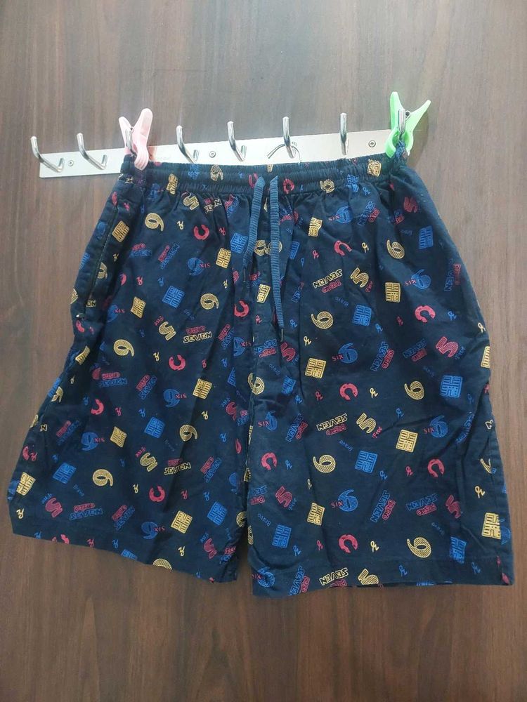 Patterned Casual Shorts pure cotton