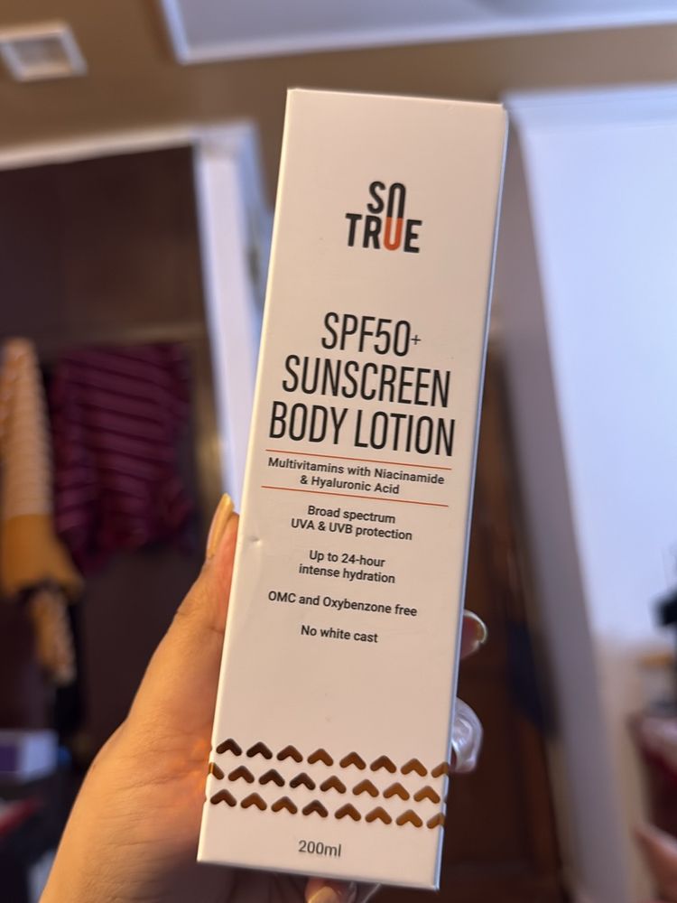 So True Spf 50 Sunscreen Body Lotion