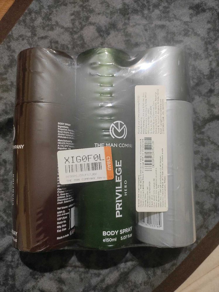😍pack Of 3 The Man Company Body Spray..😍