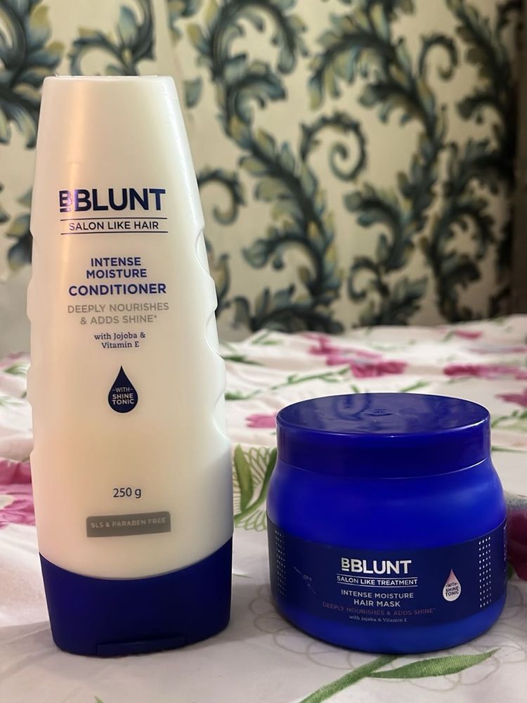 Bblunt intense moisture conditioner and mask