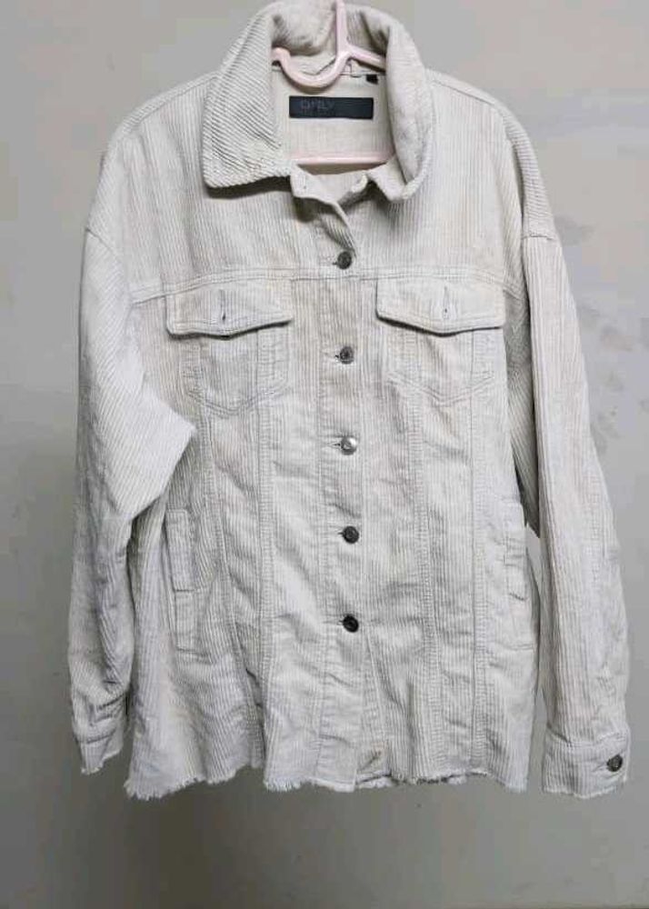 ONLY Cream Corduroy Longline Jacket