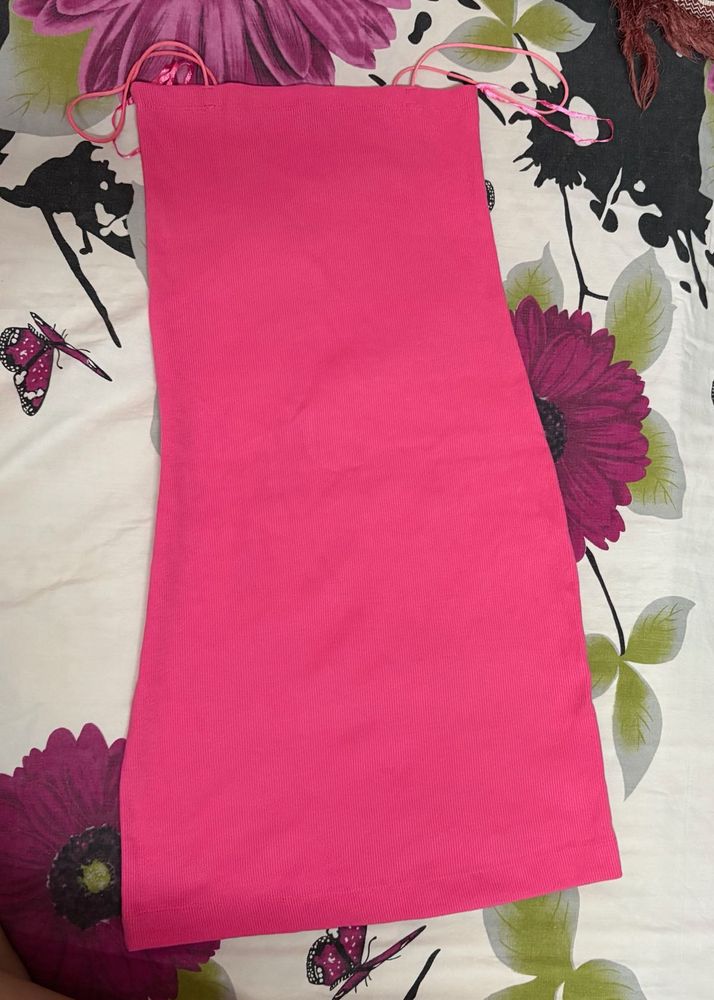 Hot Pink Ribbed Zara Dress