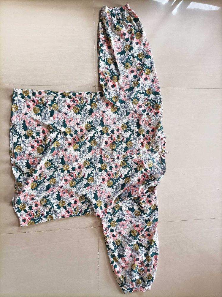 Floral Print Top &amp; Bottom Set