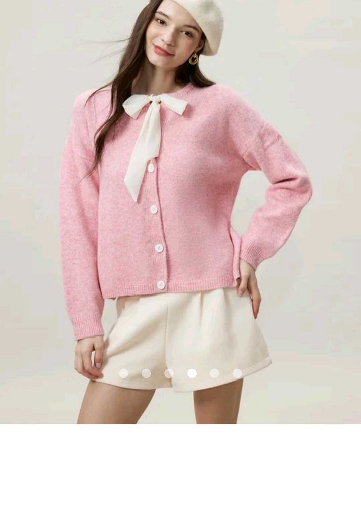 Pink Knit Cardigan