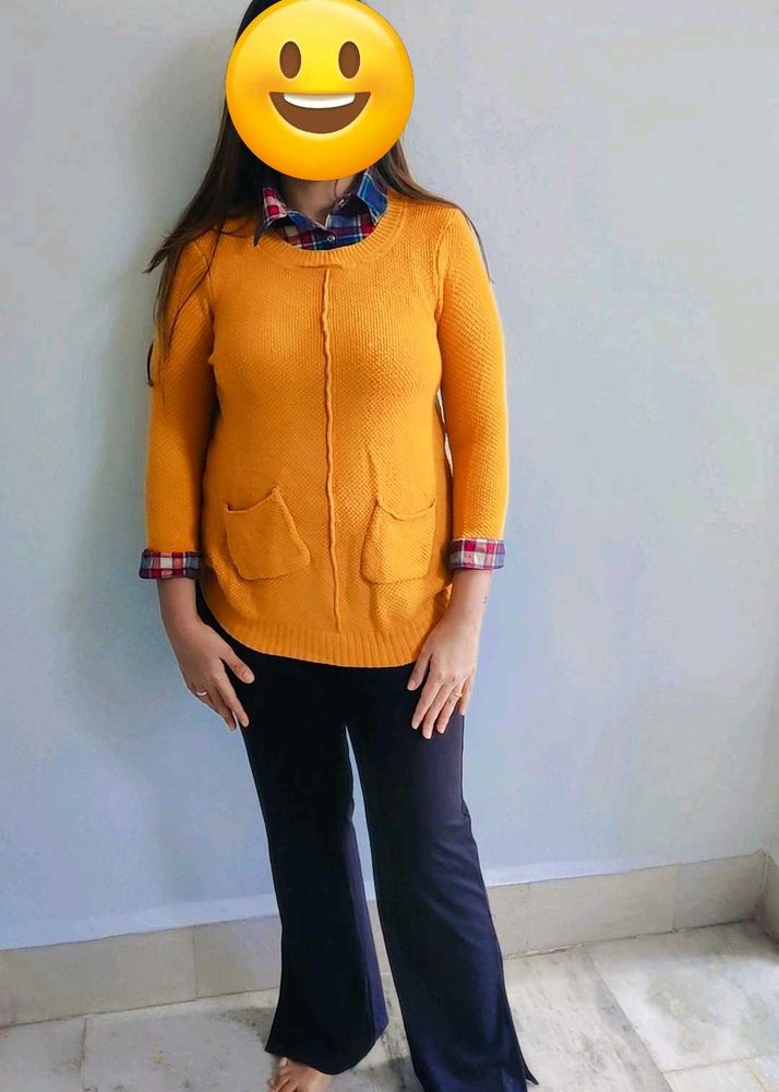 Mustard Yellow Knit Sweater