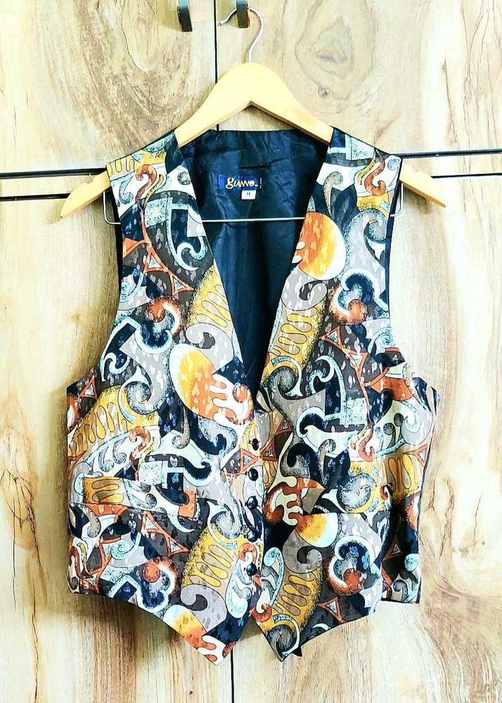 Vintage Patterned Vest size-38
