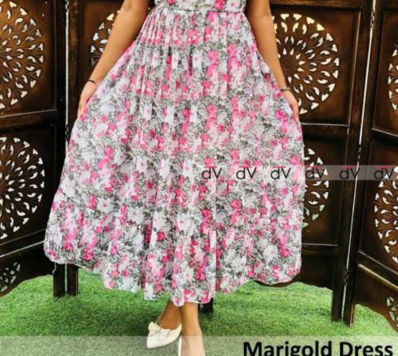 Floral Marigold Dress