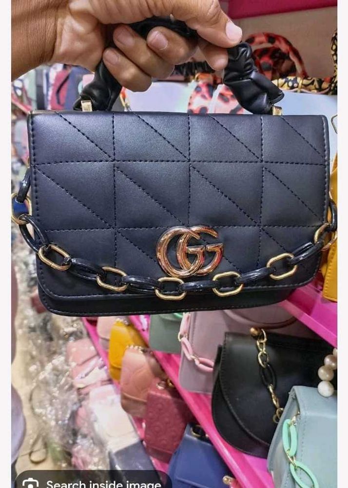 Black Quilted Chain Shoulder Bag