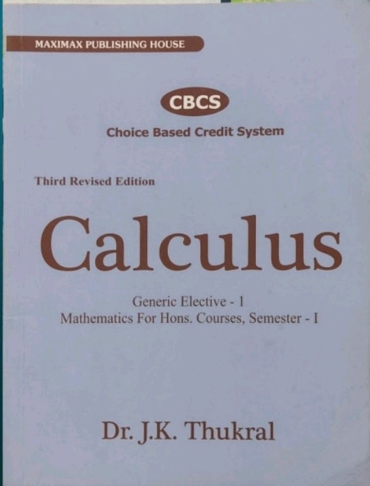 Calculus By JK Thakural