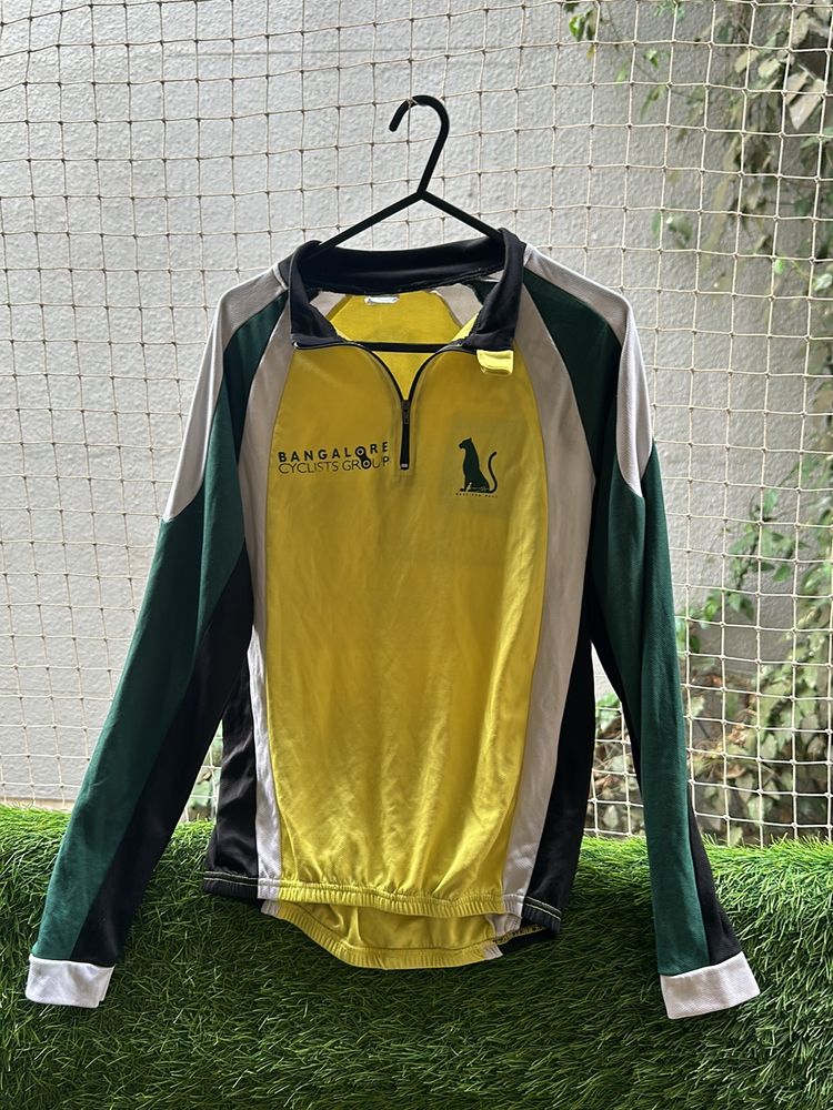 Green Yellow Full Sleeve Cycling Jersey