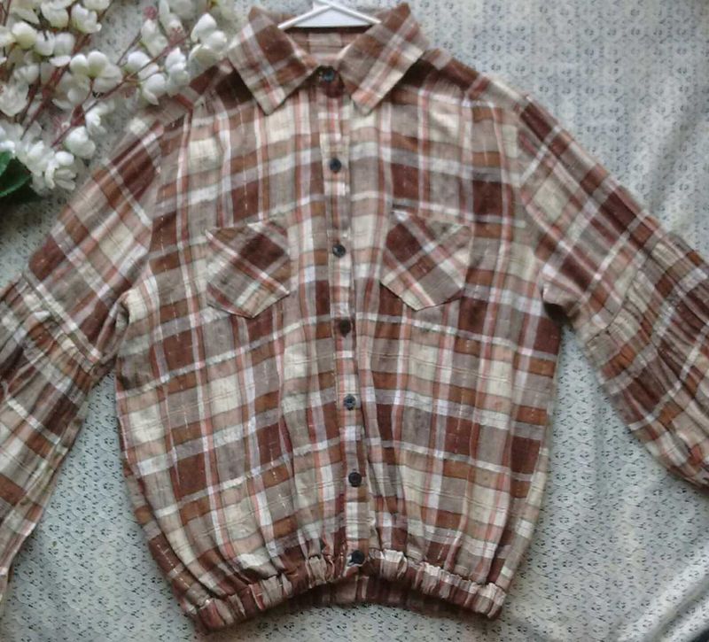 Check  Brown Shirt