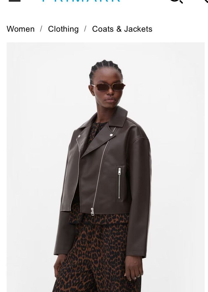 Primark UK Faux Leather Biker Jacket