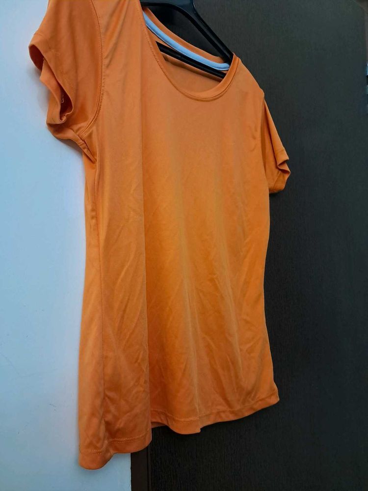 Gym Wear Orange Tshirt