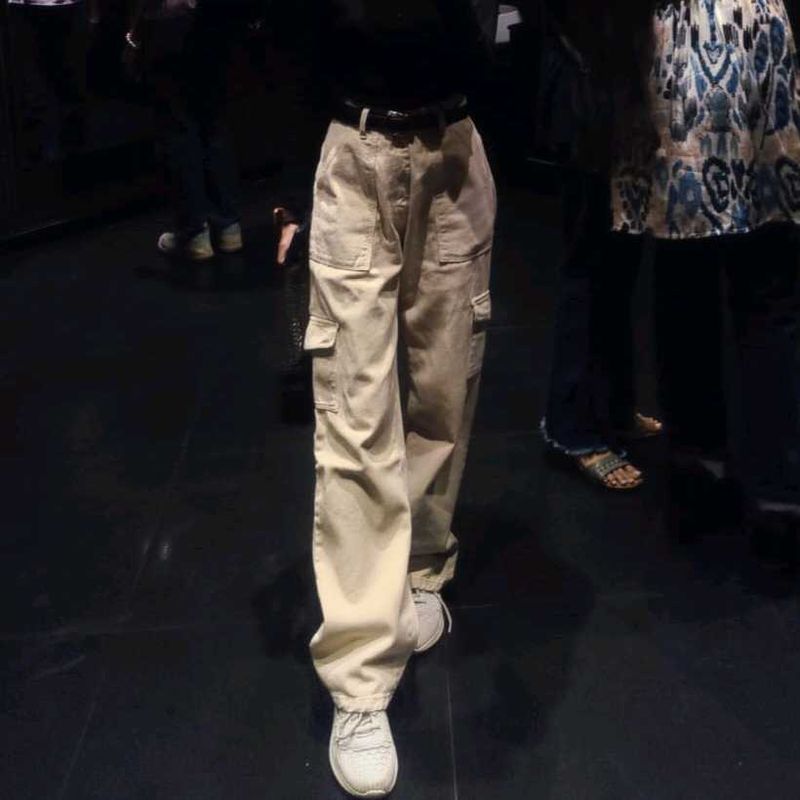 Beige Cargo Pants