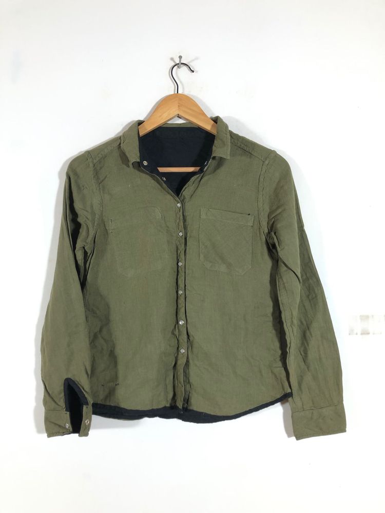 Black&amp;Green Reversible Shirt