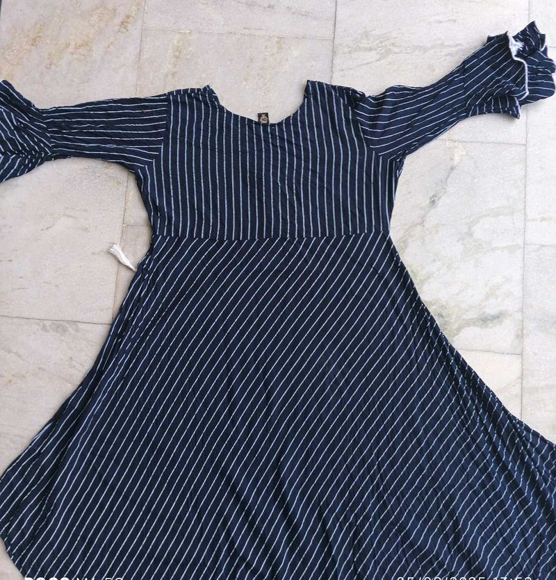 Striped Fit &amp; Flare Dress
