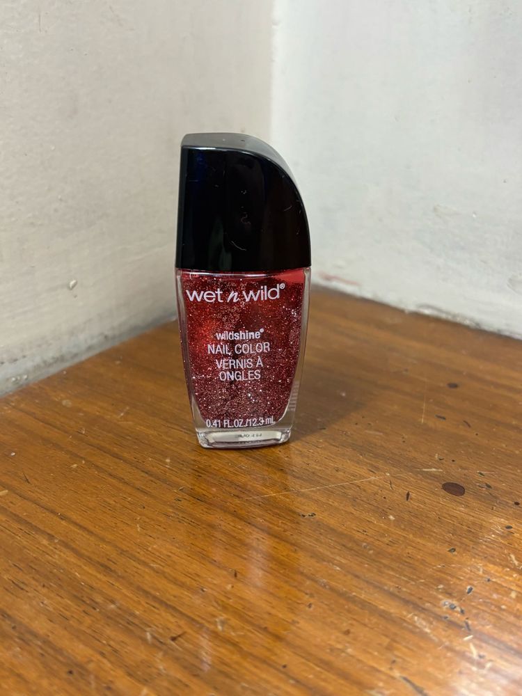 Wet n Wild Red Glitter Nail Polish