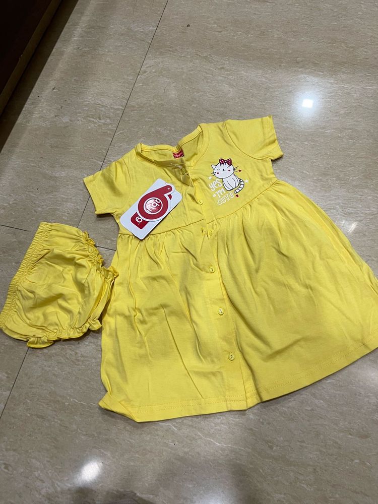 Yellow Dress with Bloomer