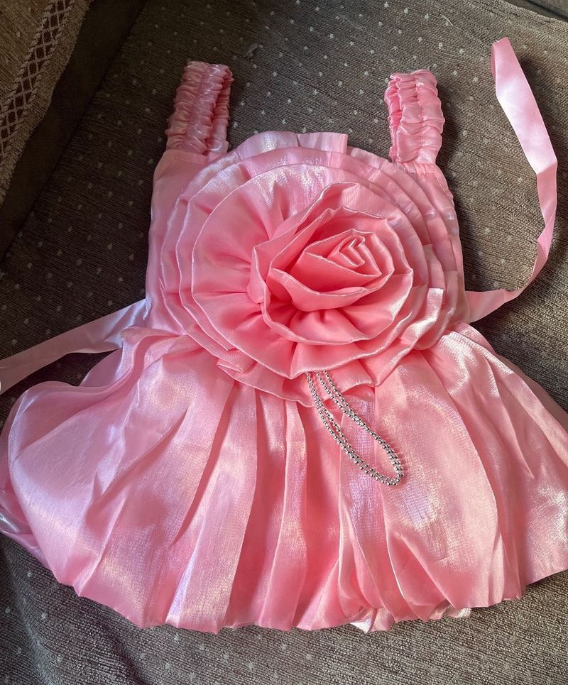 Beautiful Rose Gold Baby Dress, 2-3 years