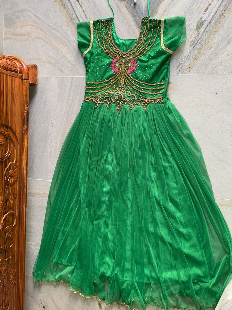 Green Colour Dress For Party Wear