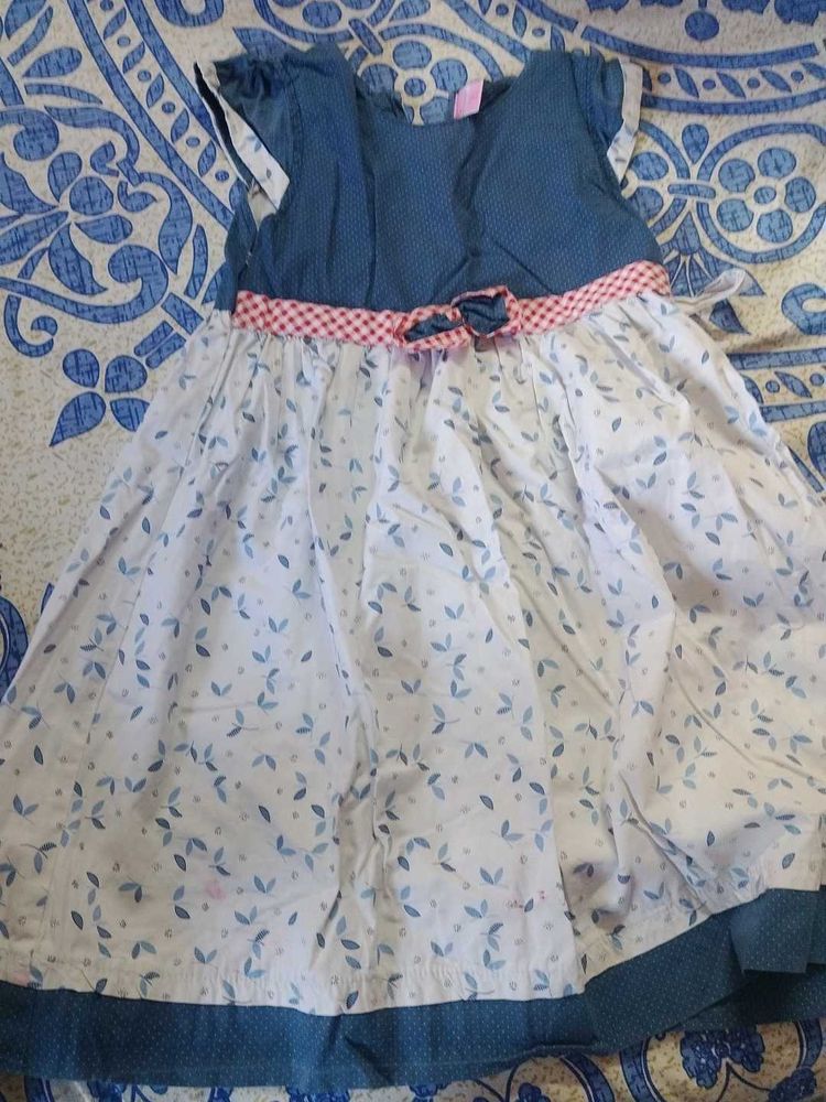 Cute Blue &amp; White Baby Dress