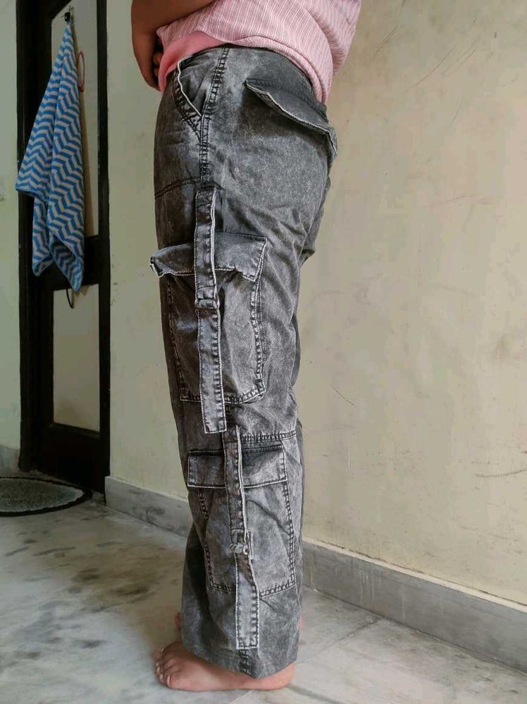 Gray Cargo Pants