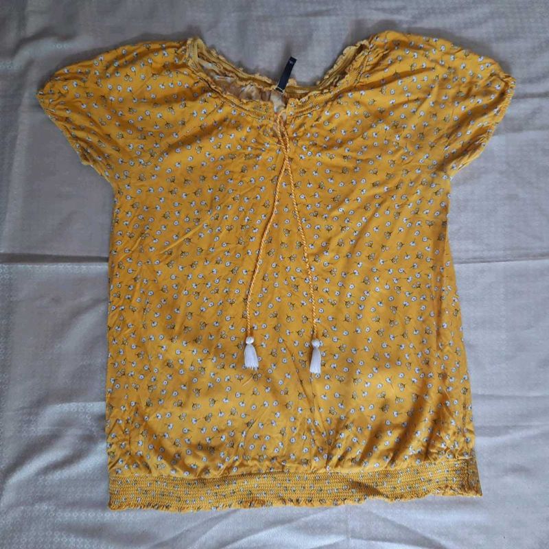 Floral Yellow Top