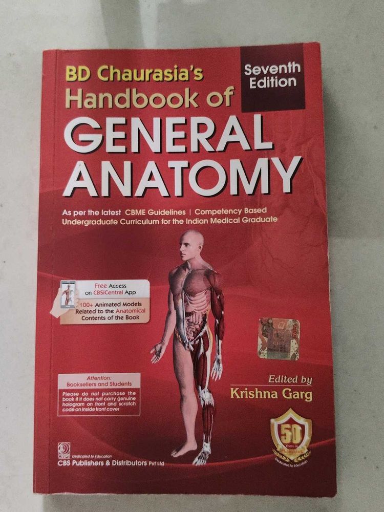 General Anatomy Handbook BDC 7th Edition