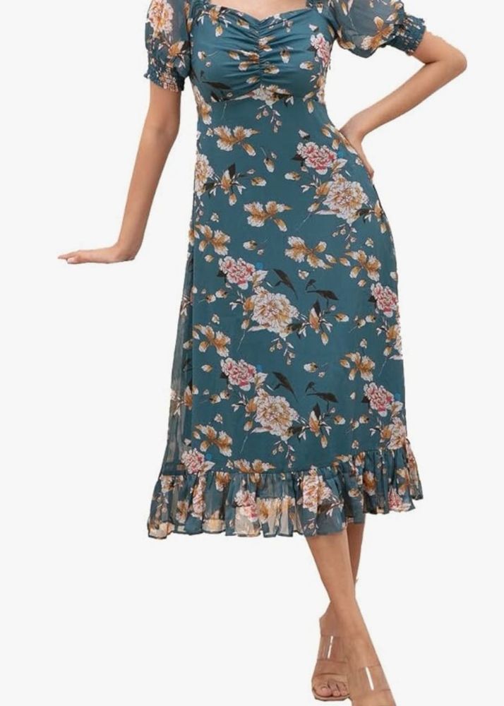 Floral Print Midi Dress