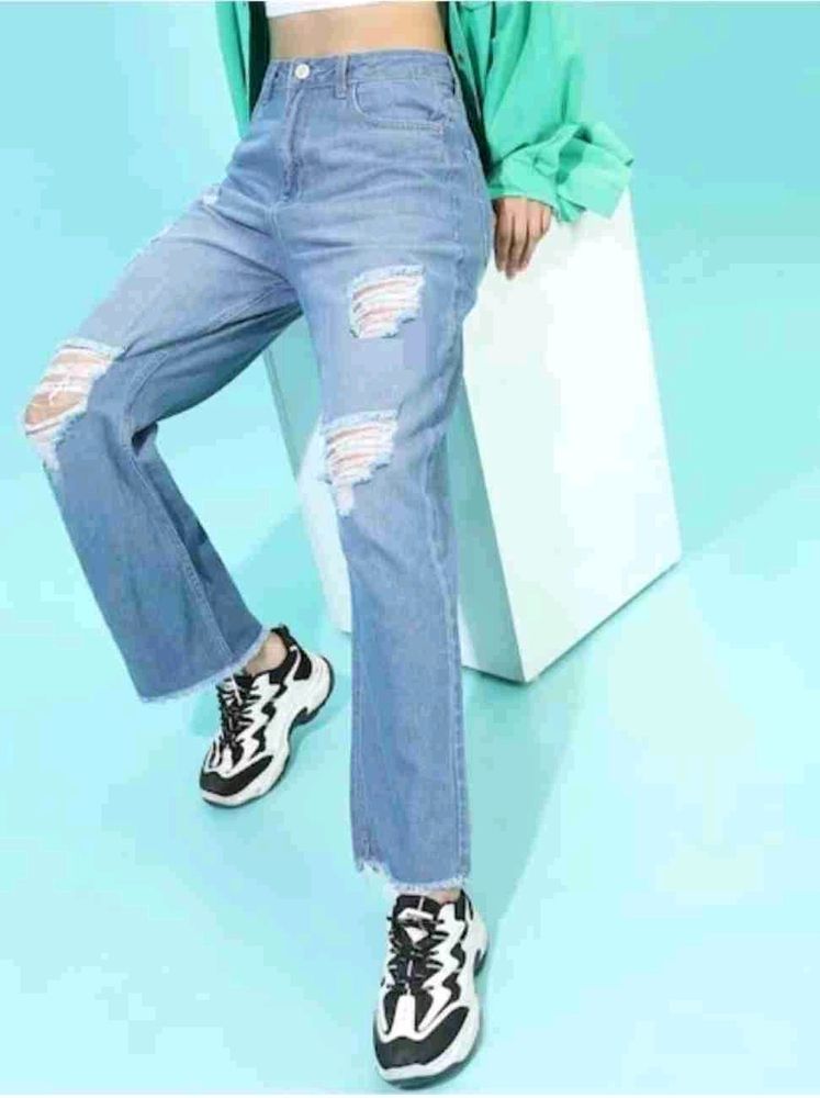 Blue Wide Leg Jeans