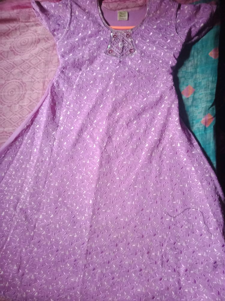Lavender Embroidered Dress