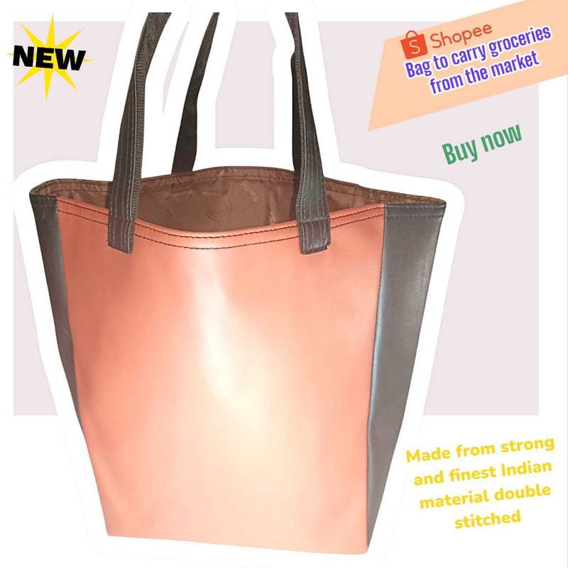Stylish Two-Tone Tote Bag