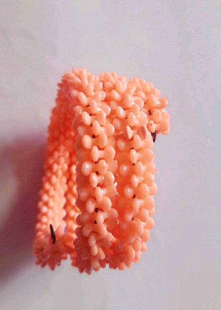 Restock!! Peach Beaded Bangle Stacker Bracelet