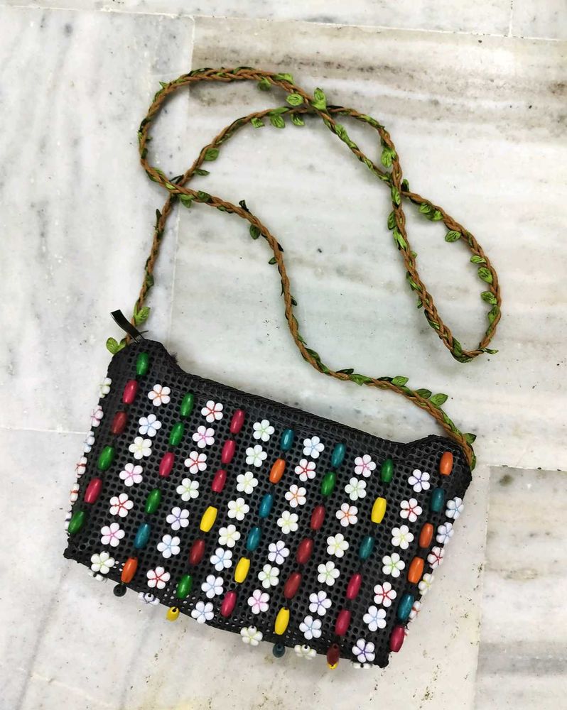 Beaded Crossbody Bag