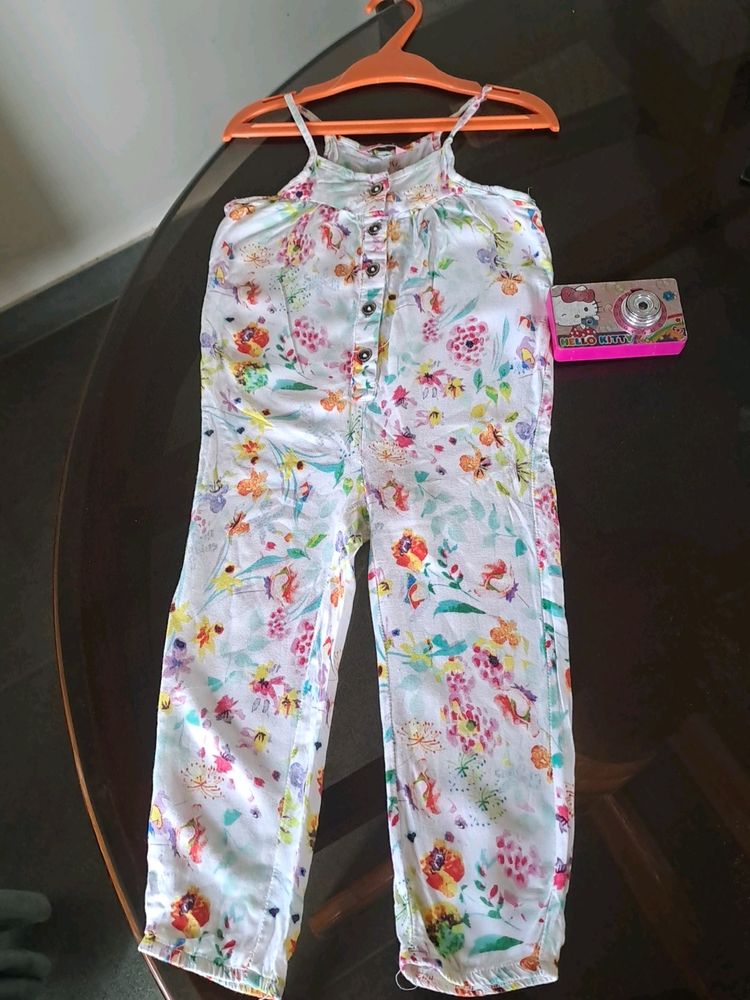Beautiful   Floral Print Jumpsuit  For 👧 Girl
