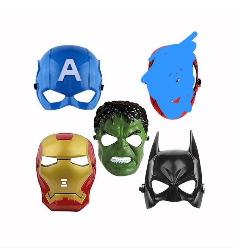 Superhero Masks Set spiderman batman hulk avengers