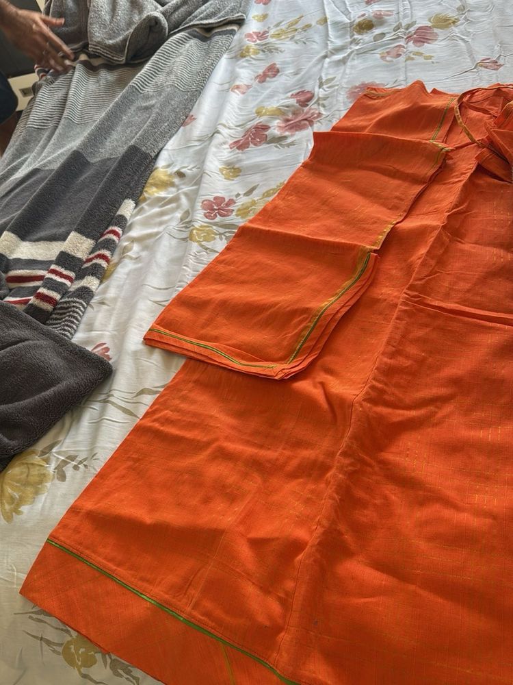 Orange Rajputi Poshak