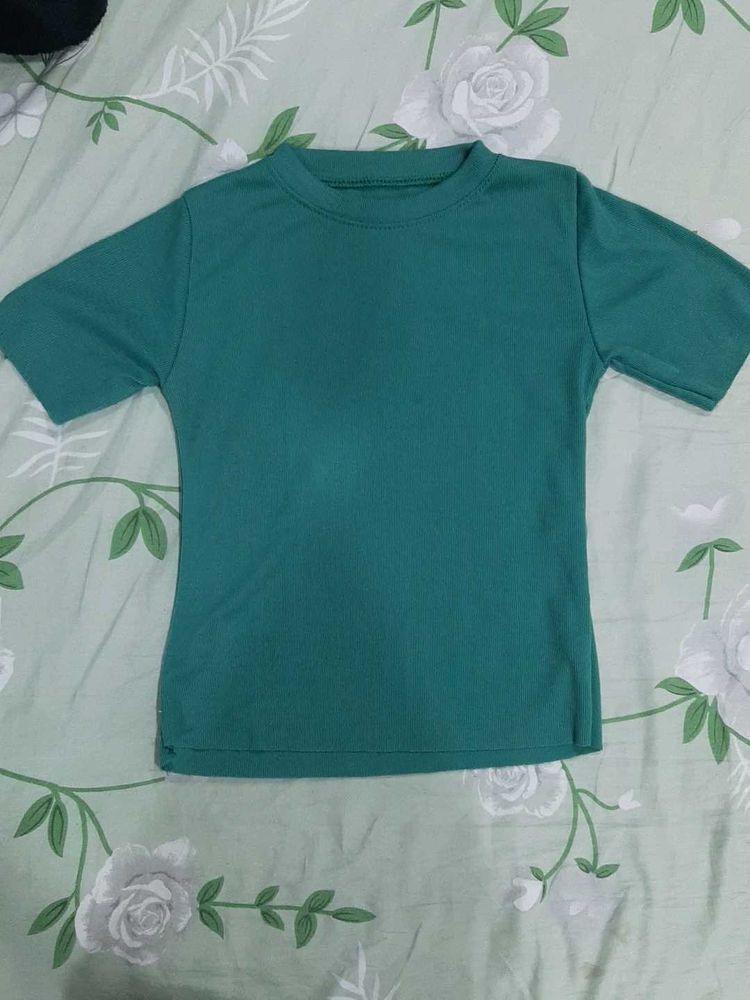 Green Crop Top