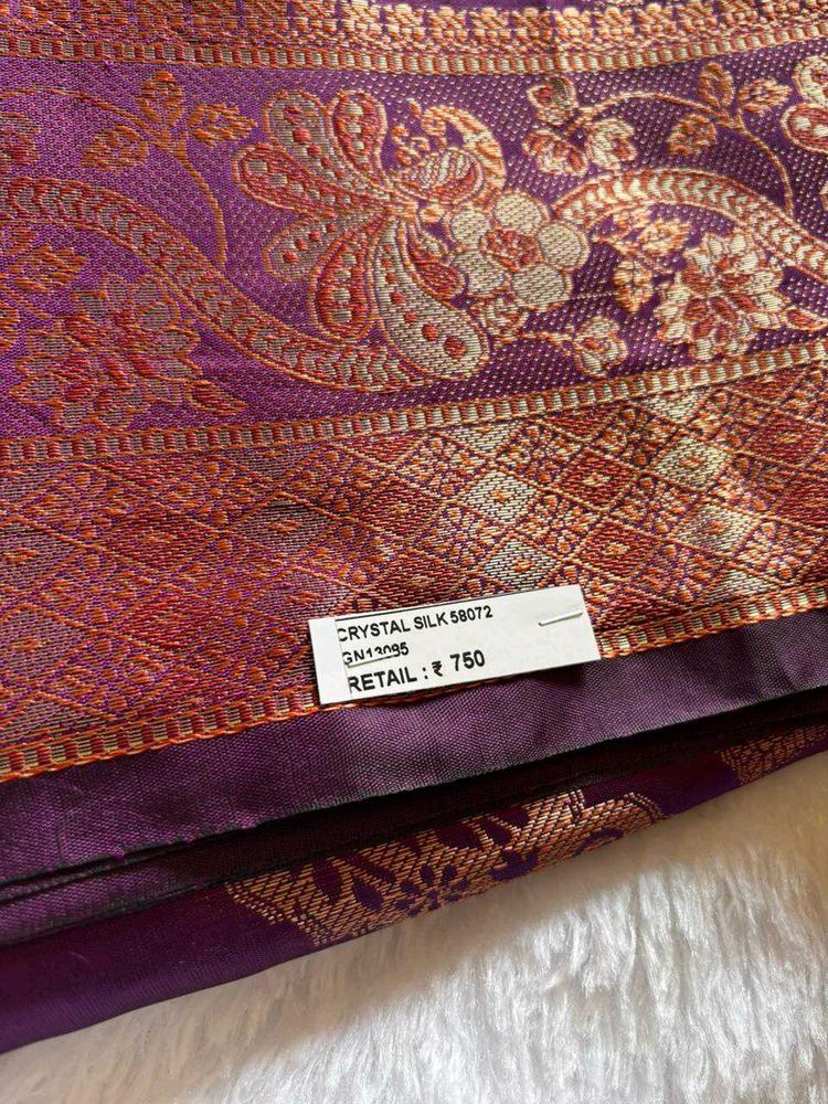 Purple Banarasi Silk Saree