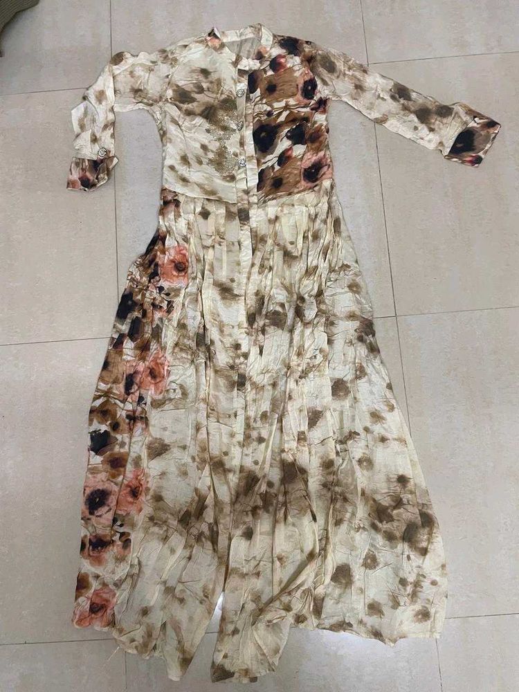 Beige Embroidery Kurta
