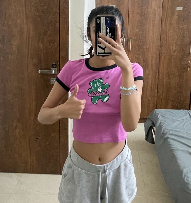 Lil pink baby tee