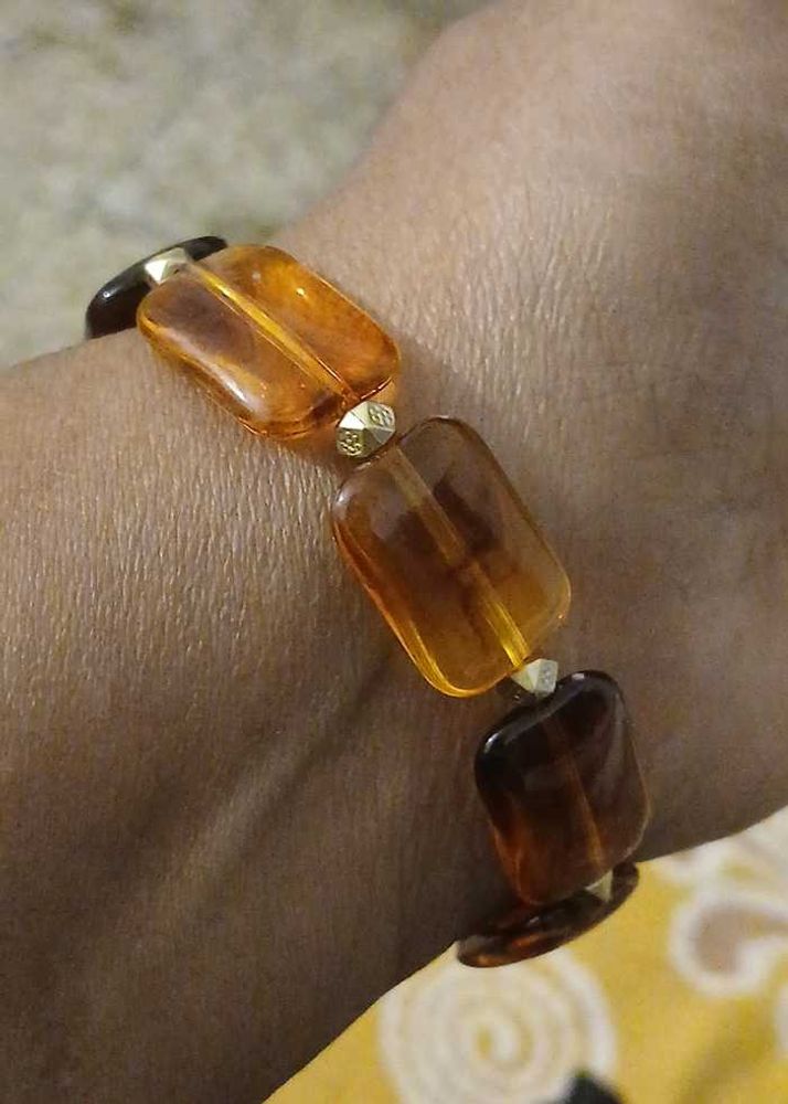 Amber Beaded Bracelet