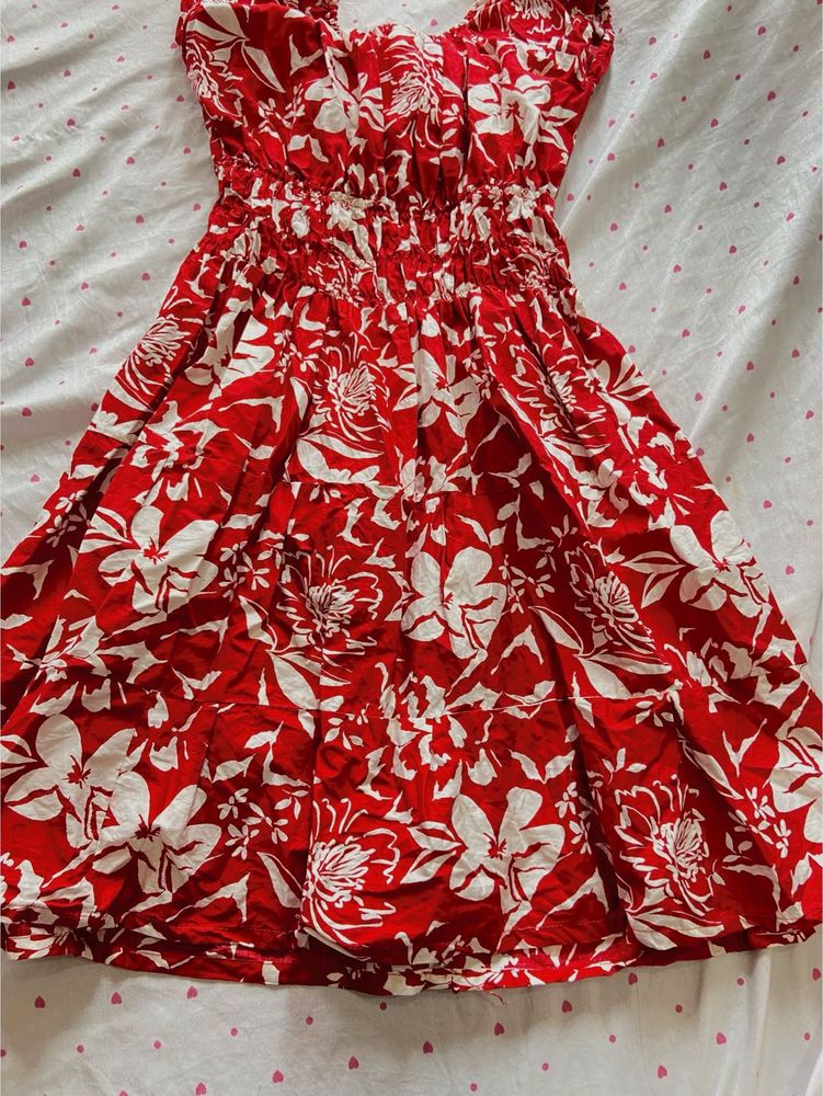 Red Floral Dress