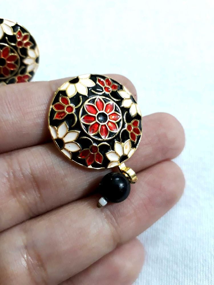 Floral Enamel Earrings