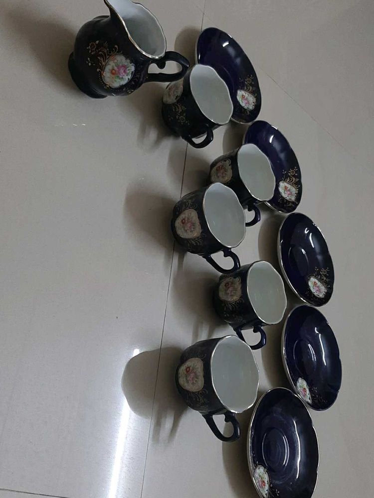 Tea Set Purple N Golden