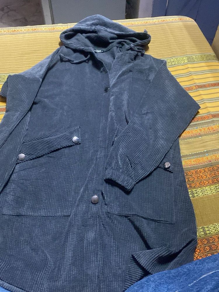 Corduroy Hooded Jacket