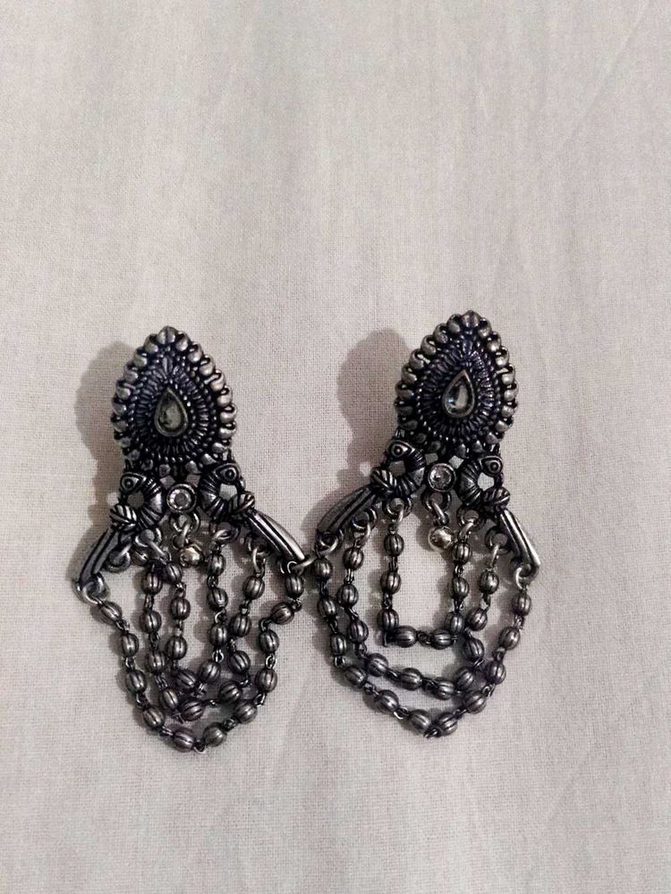 Ethnic Silver Earrings