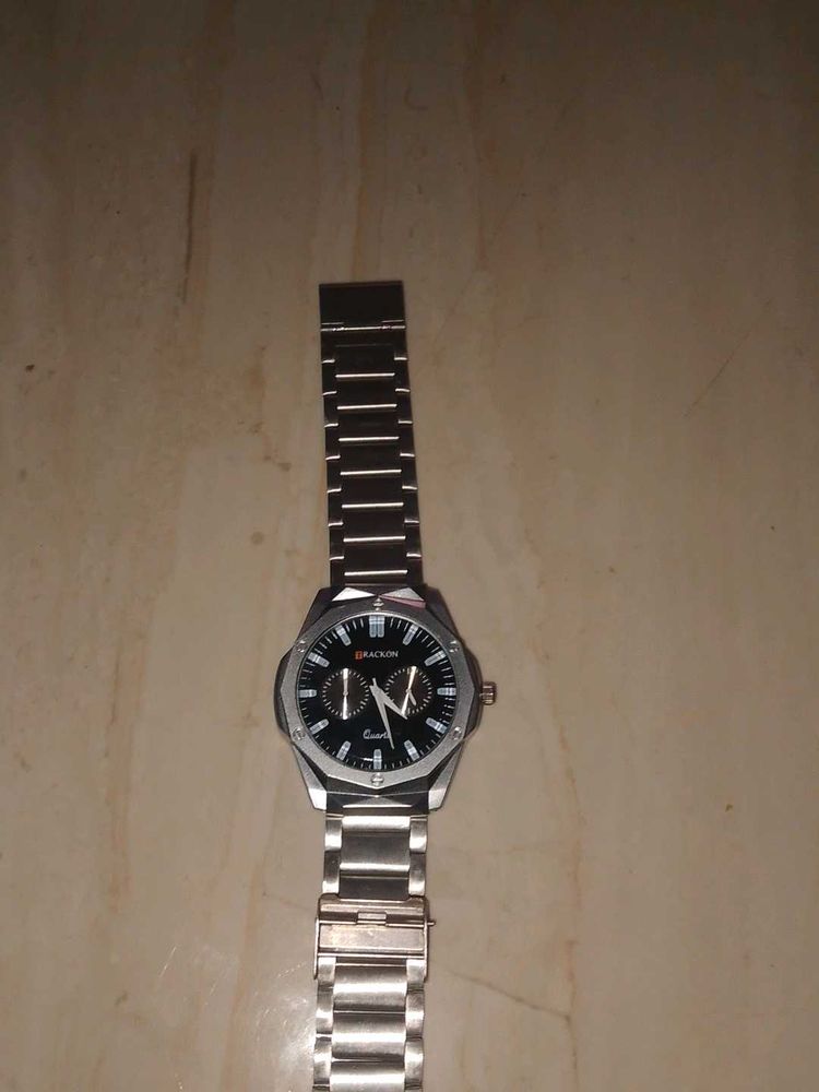 Stylish Silver-Tone Bracelet Watch